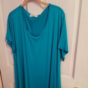 Turquoise plus size top 3X